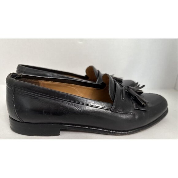 Mezlan Mens Shoes 8.5 M‎ Black Leather Kiltie Tassel Santander Loafers Spain main image 4